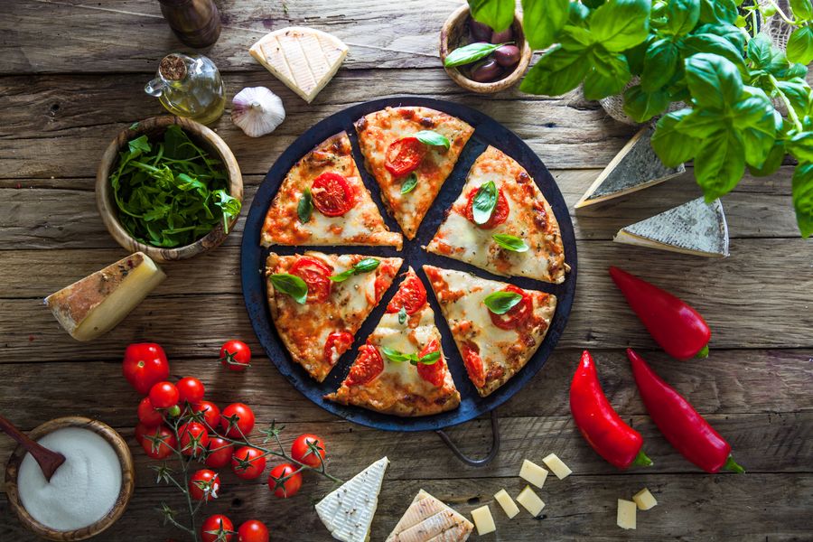 kado makanan ringan pizza